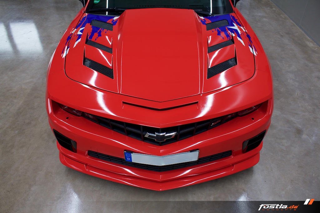 Chevrolet Camaro SS - Vollfolierung Design Folierung Digitaldruck Rot Schwarz 12.jpg