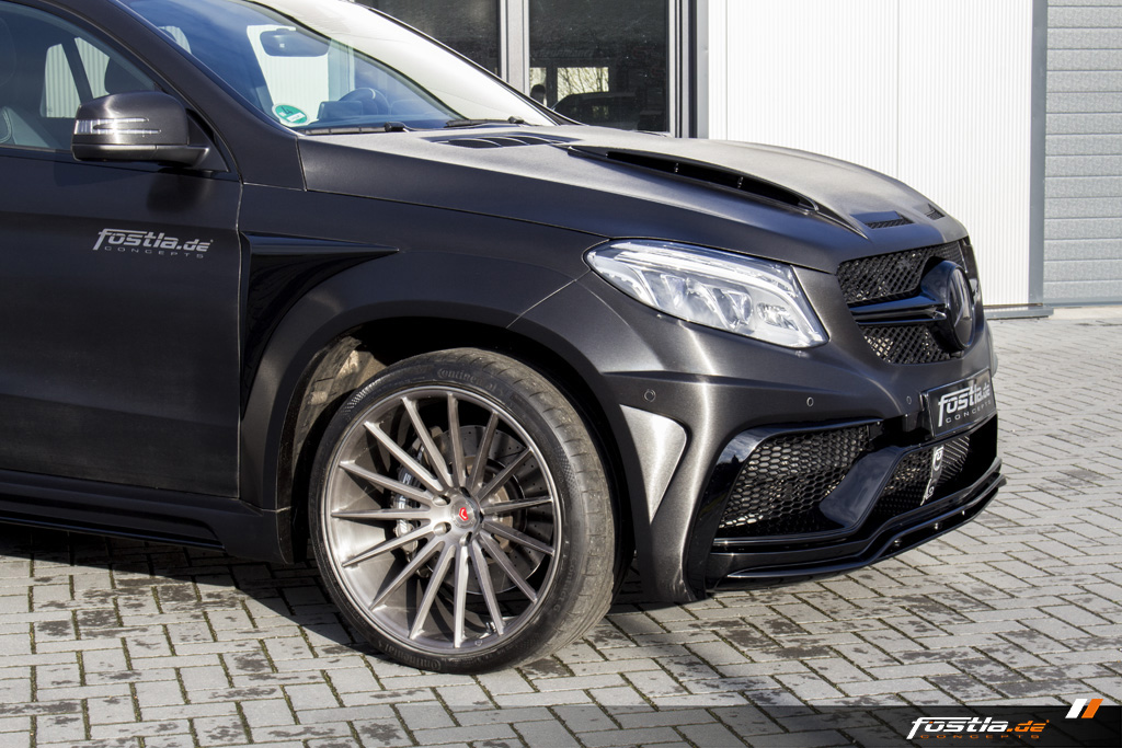 Mercedes GLE 63 AMG Coupé C292 Prior-Design Widebody Tuning Car-Wrapping Black Brushed 06.jpg