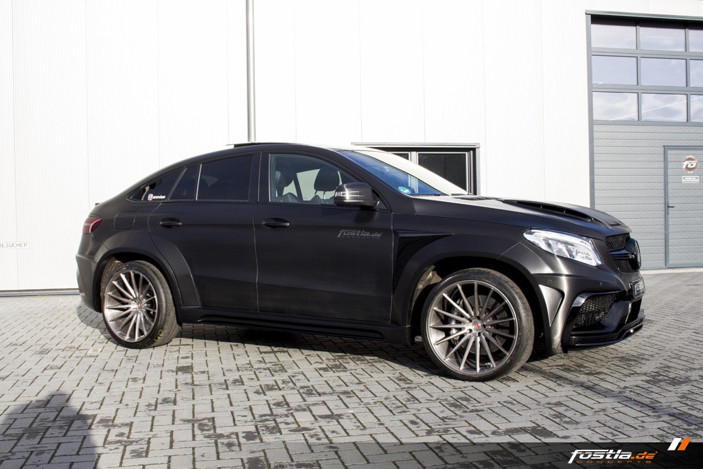 Mercedes GLE 63 AMG Coupé C292 Prior-Design Widebody Tuning Car-Wrapping Black Brushed 11.jpg