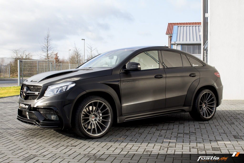Mercedes GLE 63 AMG Coupé C292 Prior-Design Widebody Tuning Car-Wrapping Black Brushed 14.jpg