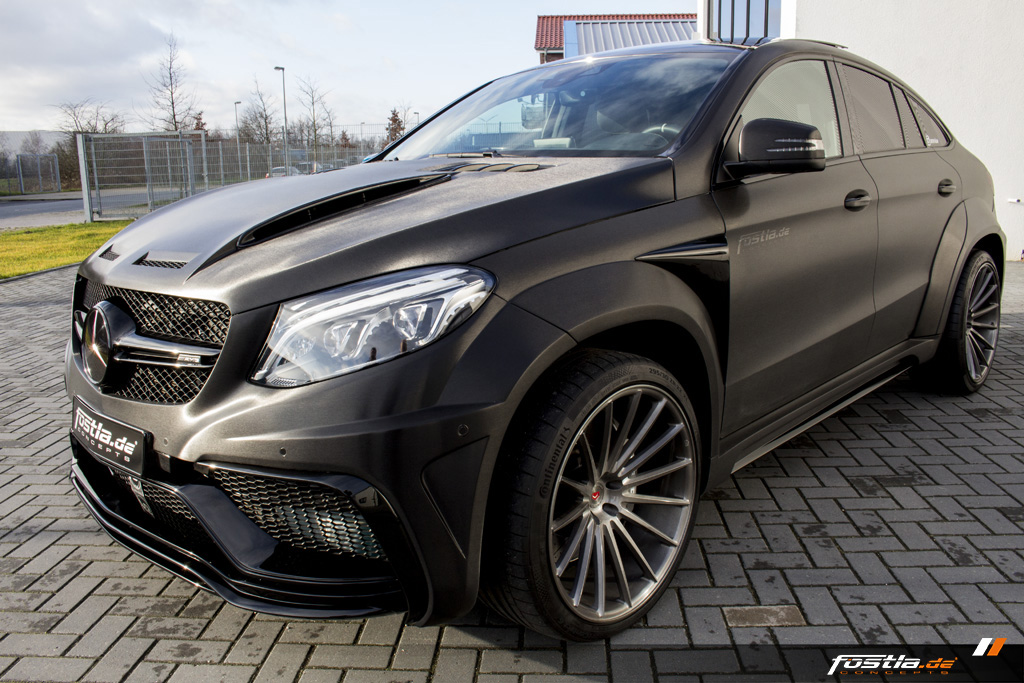 Mercedes GLE 63 AMG Coupé C292 Prior-Design Widebody Tuning Car-Wrapping Black Brushed 16.jpg