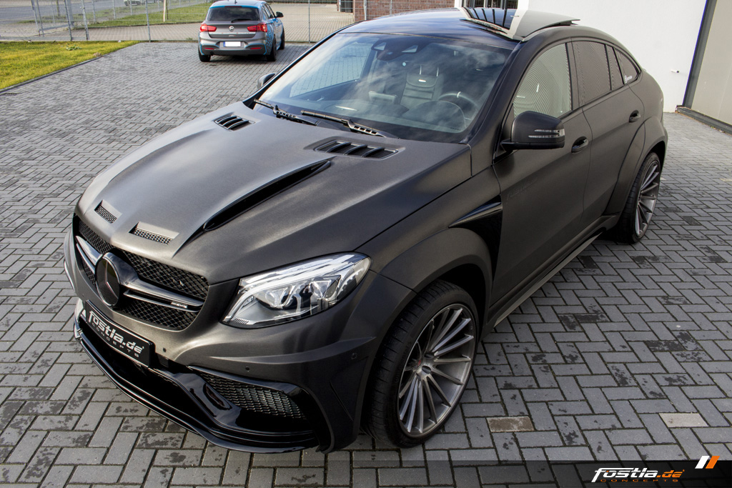 Mercedes GLE 63 AMG Coupé C292 Prior-Design Widebody Tuning Car-Wrapping Black Brushed 17.jpg