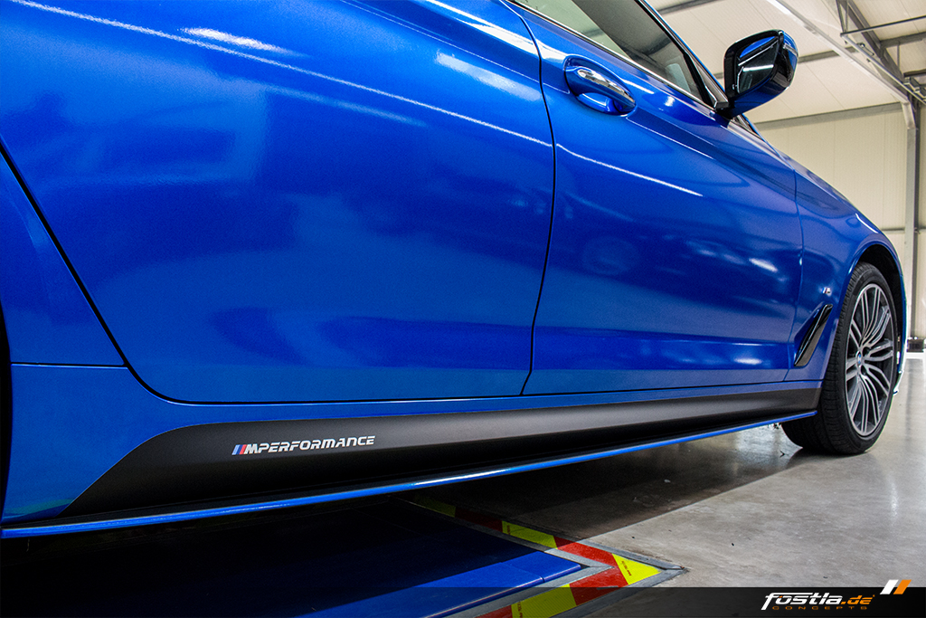 BMW 530e i-Performance G30 Steinschlagschutz Folierung Folieren Teilfolierung Teilfolieren carwrapping Vollfolierung Blau-Metallic Blue.jpg (4).jpg