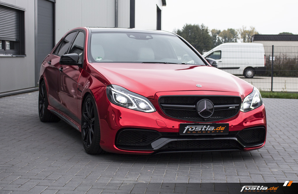 Mercedes-Benz E63 AMG S 4MATIC W212 Chrome Rot Edition One Streifen Car-Wrapping Vollfolierung Folieren Hannover (19).jpg
