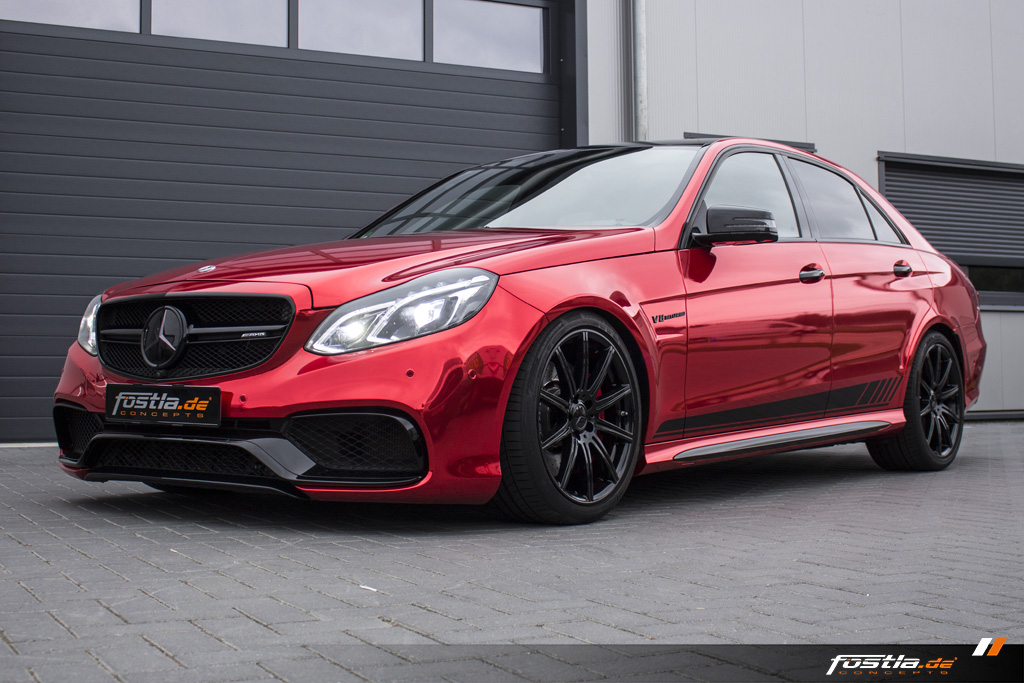 Mercedes-Benz E63 AMG S 4MATIC W212 Chrome Rot Edition One Streifen Car-Wrapping Vollfolierung Folieren Hannover (22).jpg