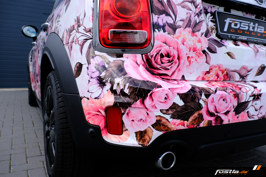 Mini Cooper Countryman F60 Flower Design Pink Vollfolierung Digitaldruck Hannover (4).jpg