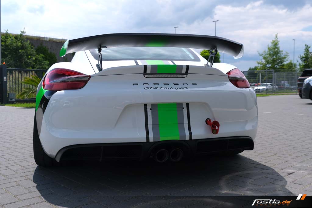 Porsche GT4 Clubsport 981 Teilfolierung Motorsport Rennsport Streifen Stripes Schwarz Grau Grün Design (7).jpg