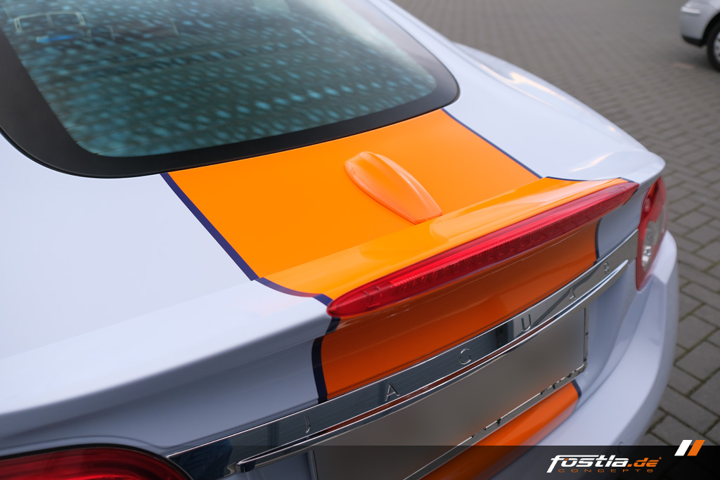 Jaguar XK Gulf Orange Hellblau Vollfolierung Design Motorsport Hannover (11).jpg