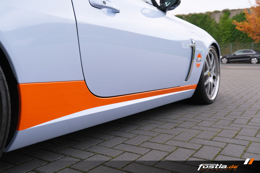 Jaguar XK Gulf Orange Hellblau Vollfolierung Design Motorsport Hannover (13).jpg