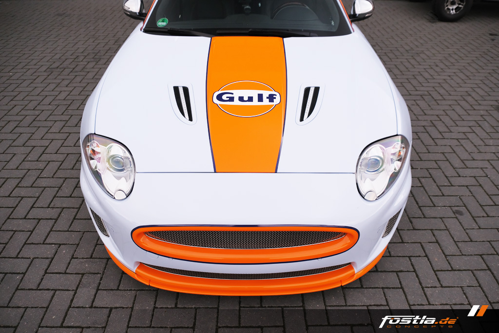 Jaguar XK Gulf Orange Hellblau Vollfolierung Design Motorsport Hannover (17).jpg