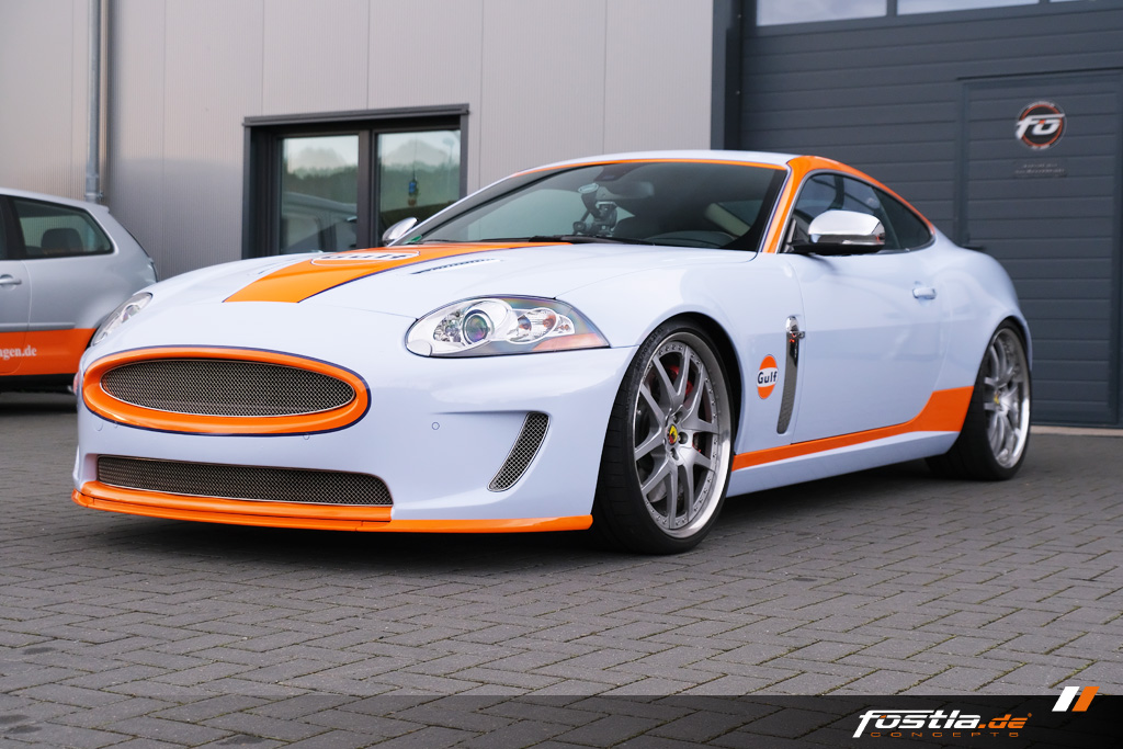 Jaguar XK Gulf Orange Hellblau Vollfolierung Design Motorsport Hannover (2).jpg
