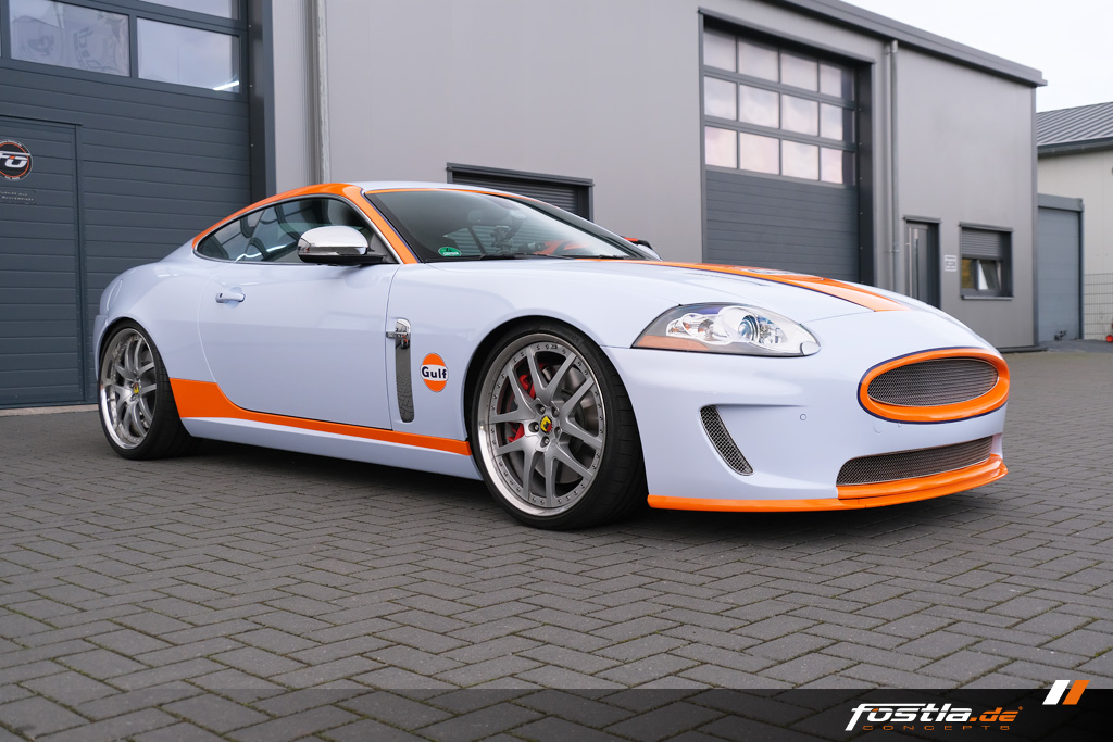 Jaguar XK Gulf Orange Hellblau Vollfolierung Design Motorsport Hannover (7).jpg