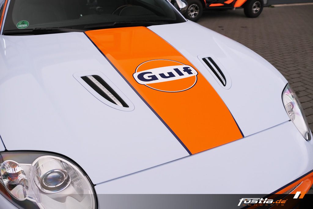 Jaguar XK Gulf Orange Hellblau Vollfolierung Design Motorsport Hannover (8).jpg